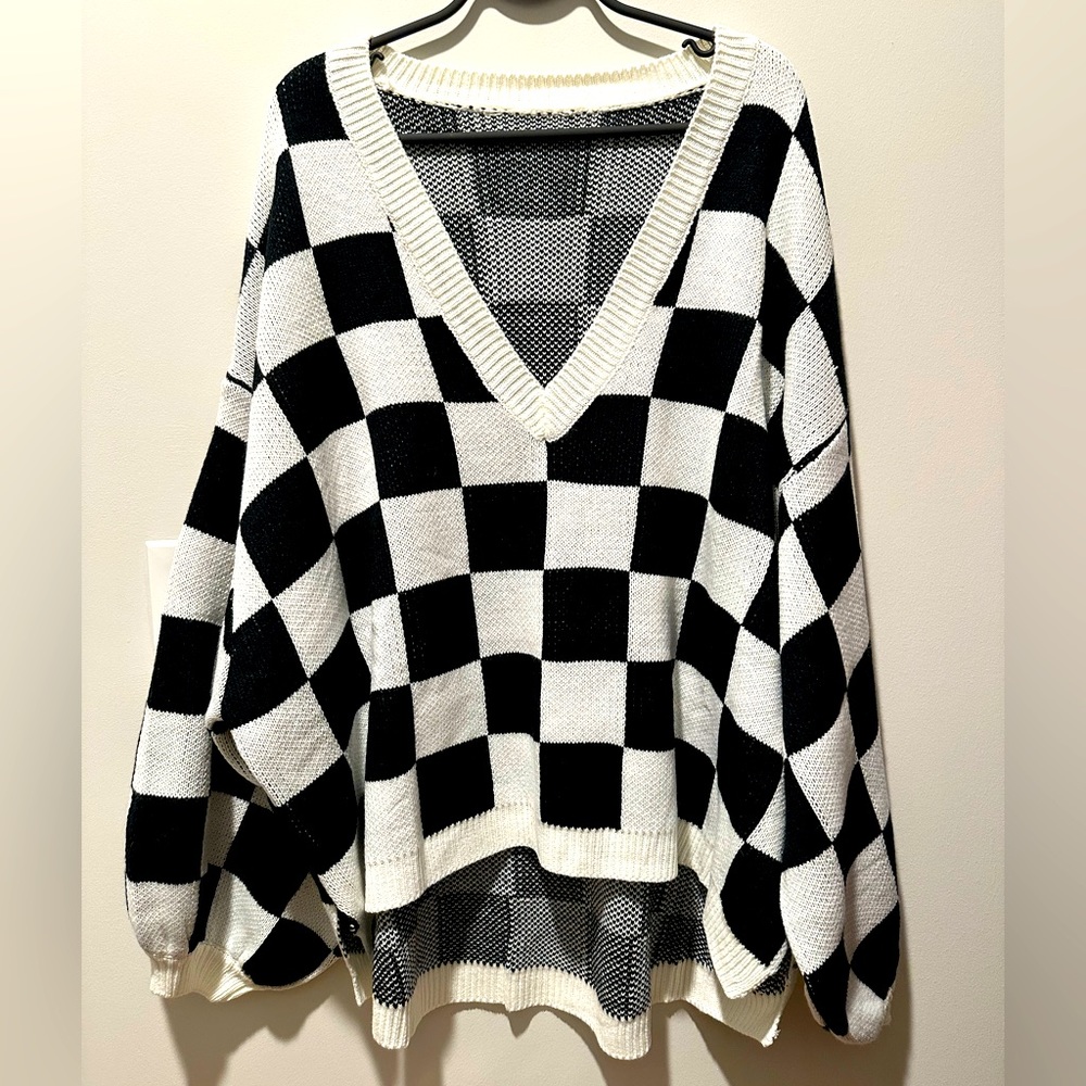 Oversized V neck sweater